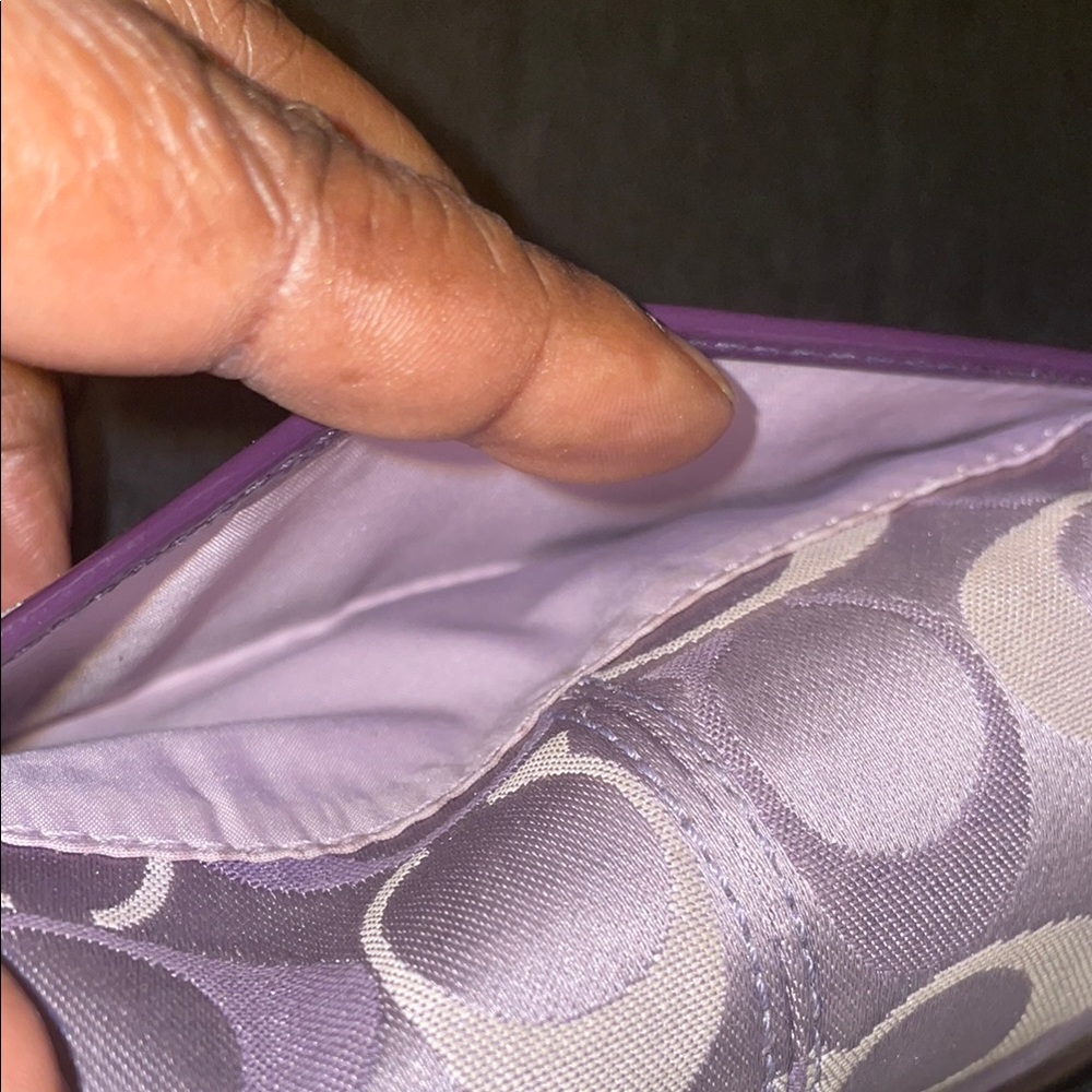 Coach Purple Wallet with Abstract Design (No Callouts) - Picture 6 of 8